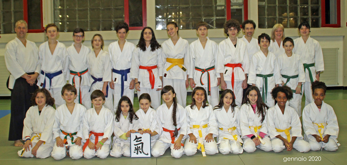 Aikido Balerna bambini foto di gruppo 2020